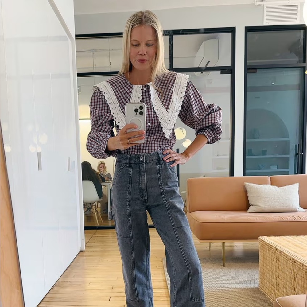 Loeffler Randall Ken Collared Top NWT - Picture 5 of 5